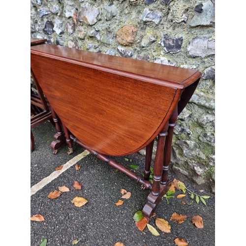 1120 - A mixed lot of furniture, comprising: an antique mahogany oval tilt-top tripod table, 60.5cm wide; a... 