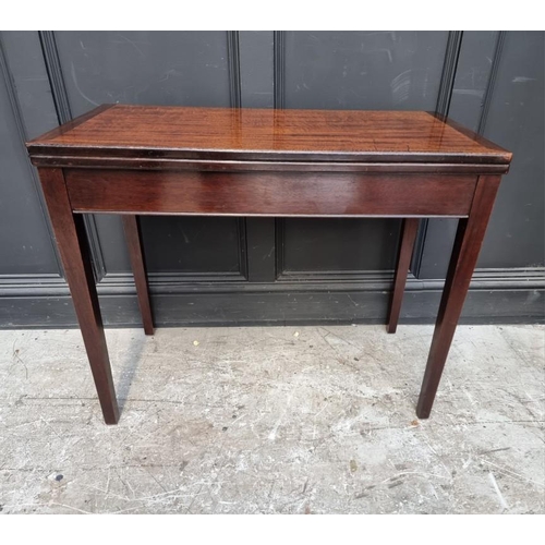 1060 - A mahogany rectangular card table, 91.5cm wide. 