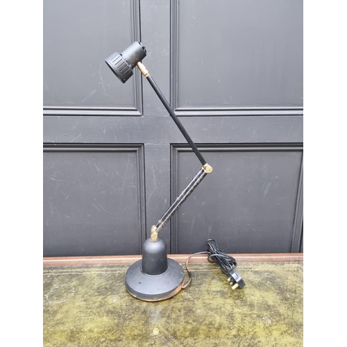 1156 - Three vintage articulated table lamps, to include an Anglepoise example. 