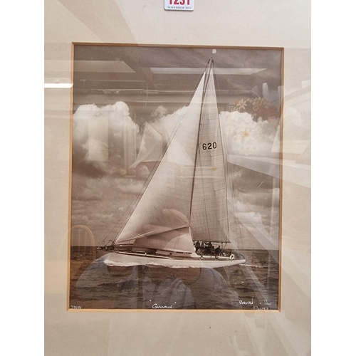 1231 - A monochrome photograph of a sailing vessel, by Beken & Son, Cowes, 27.5 x 22cm. ... 