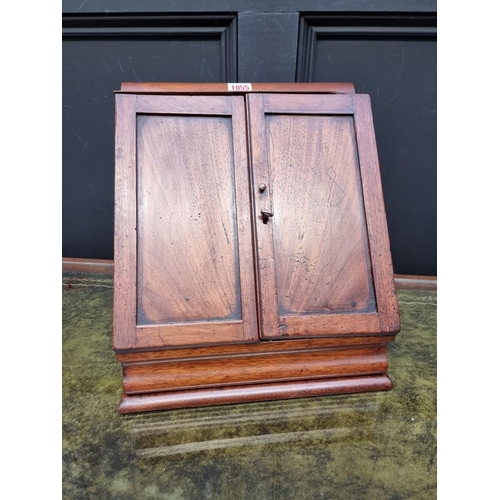 1055 - A Victorian mahogany stationary casket, 31cm wide. 