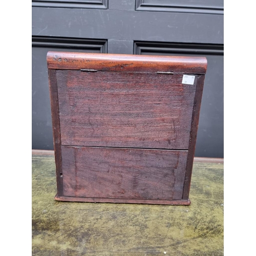 1055 - A Victorian mahogany stationary casket, 31cm wide. 