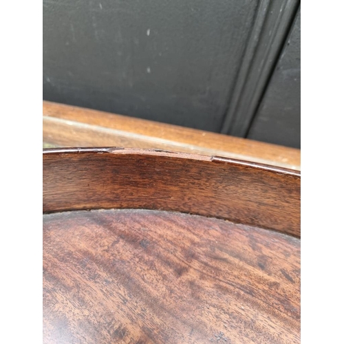 1074 - A George III mahogany oval gallery tray, 80.5cm wide.  