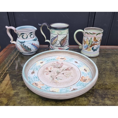 1406 - Studio Pottery: four Denby items, by Glyn Colledge, comprising: a bowl, 27.5cm high; two m... 