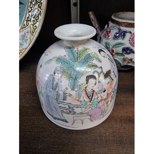 1427 - A mixed group of Chinese ceramics and works of art, mostly 19th century, to include a dragon pl... 