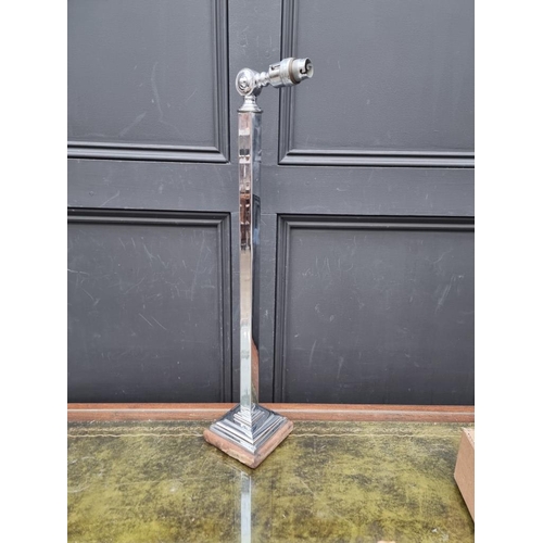 1446 - An Art Deco chrome plated articulated table lamp, 74cm high. 