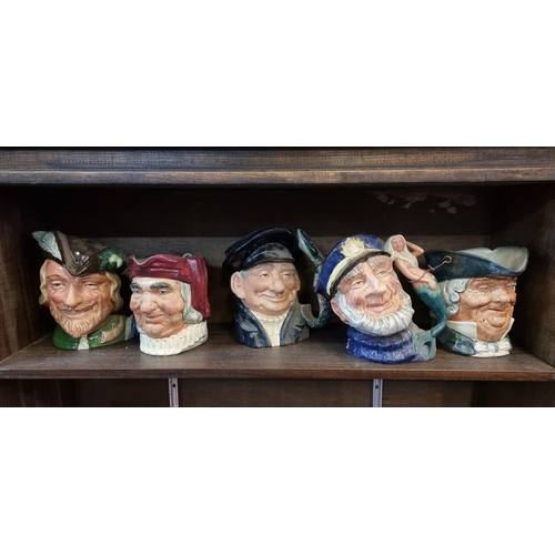 1449 - Five Royal Doulton character jugs. 