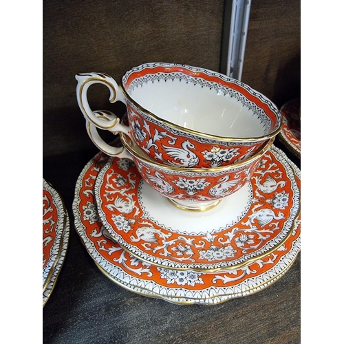 1450 - A Crown Staffordshire 'Ellesmere' pattern part tea service.  