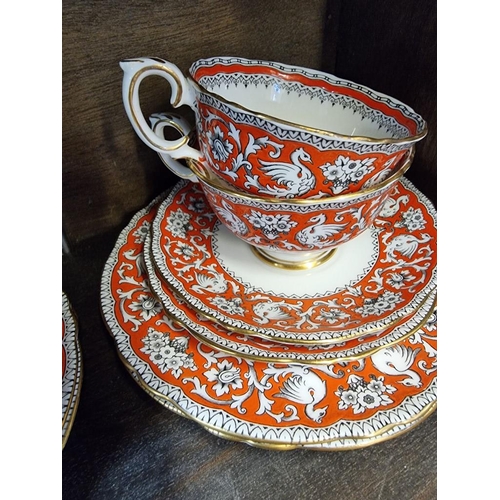 1450 - A Crown Staffordshire 'Ellesmere' pattern part tea service.  