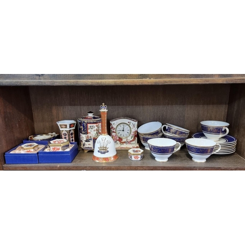 1456 - A collection of Royal Crown Derby, Imari, Masons and Royal Doulton teawares, some boxed. ... 