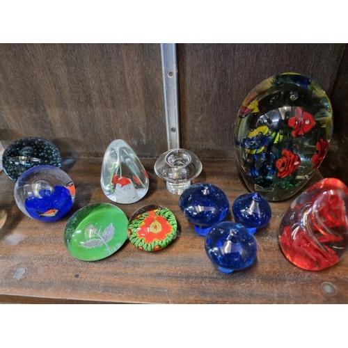 1457 - A collection of glass paperweights. (37)