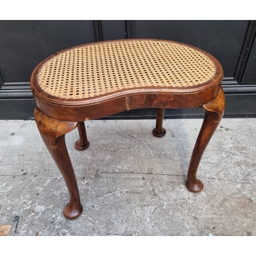 1017 - A small reproduction mahogany two tier occasional table, 34.5cm wide; together with a nest of three ... 