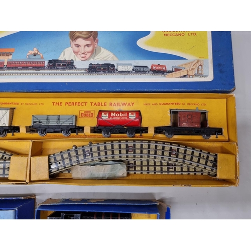 110 - Hornby Dublo: a boxed electric train set No. EDG17; together with a locomotive EDL18, British R... 