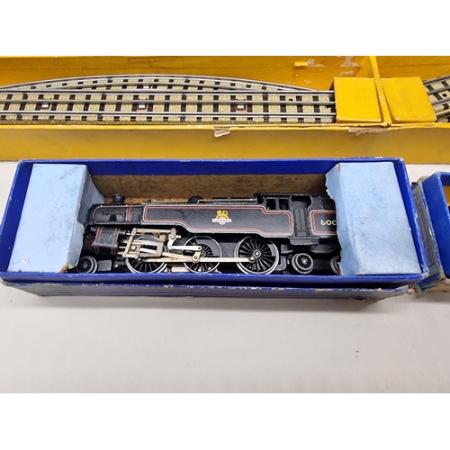 110 - Hornby Dublo: a boxed electric train set No. EDG17; together with a locomotive EDL18, British R... 