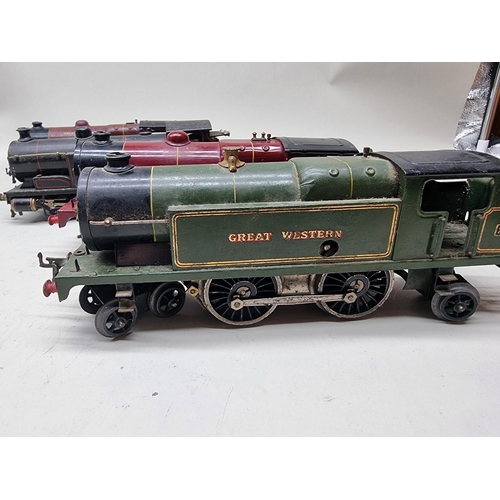 111 - Bassett-Lowke: a vintage 0 gauge locomotive No.5374; together with three similar locomotives by... 