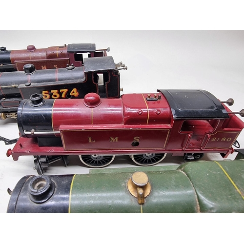 111 - Bassett-Lowke: a vintage 0 gauge locomotive No.5374; together with three similar locomotives by... 