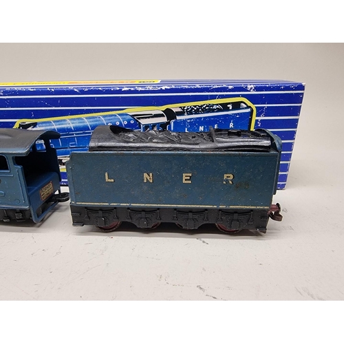 112 - Hornby Dublo: three unboxed locomotives, comprising GWR No. 6699; LNER No. 9596 and LMS No. 691... 