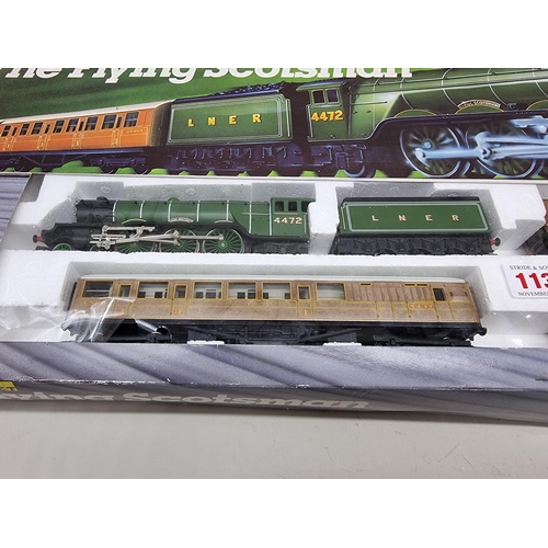 113 - Hornby: 'The Flying Scotsman' electric train set, boxed.