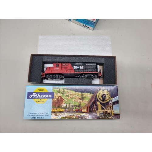 114 - Athearn: a collection of nine boxed locomotives, (some repaints and incorrect boxes).... 