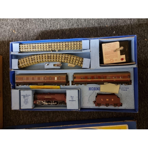 121 - Hornby Dublo: three boxed electric train sets, comprising: EDP2 'Duchess of Atholl'; EDG17 Brit... 