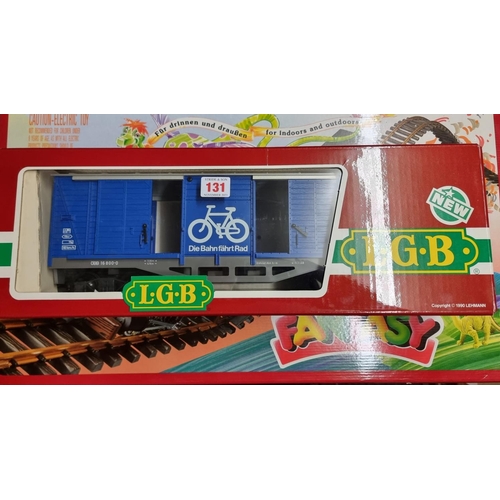 131 - Lehmann: 'Fantasy', a boxed G-scale electric train set; together with five carriages and wagons, all... 