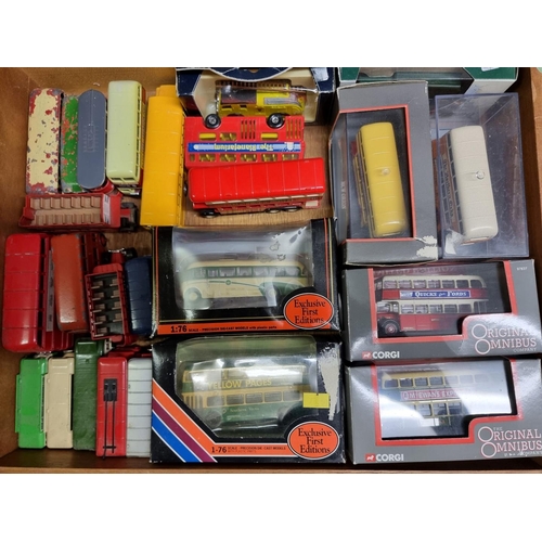 146 - Diecast: a large collection in two boxes of various diecast vehicles, to include Lledo, Corgi, Dinky... 