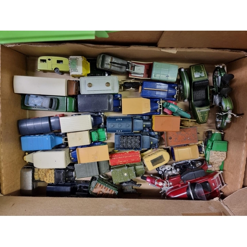 146 - Diecast: a large collection in two boxes of various diecast vehicles, to include Lledo, Corgi, Dinky... 