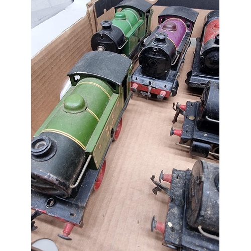 151 - Hornby 0 Gauge: a collection of thirteen vintage locomotives, examples to include: LNER; Southe... 