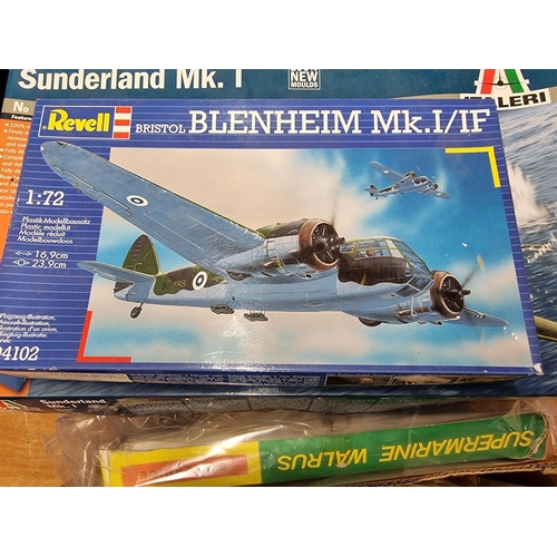 157 - Model Kits: a collection of aircraft kits, to include examples by Novo; Eagle; Frog; Airfix and... 