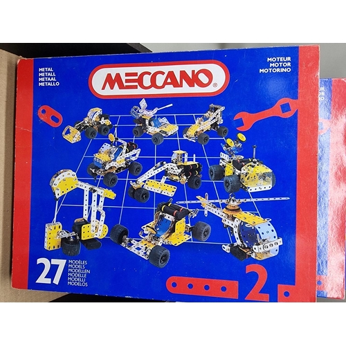 165 - Meccano: eight boxed modern Meccano kits, comprising Nos: 1; 2 (x2); 3; 6; together with Evolution 2... 