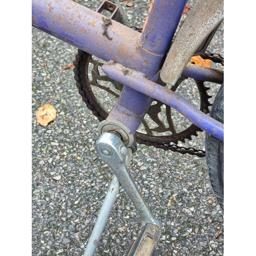 185 - A vintage Raleigh Chopper bike, MKII in ultraviolet, (a good restoration project). ... 