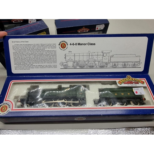 57 - Bachmann: two GWR locomotives, comprising 'Broome Manor' No.7805 and GWR No.9319; together with... 