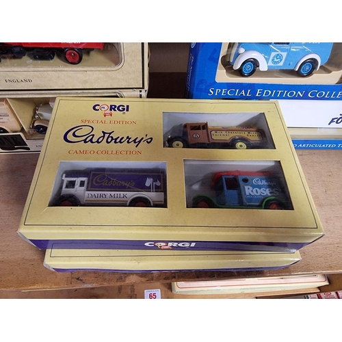 65 - Corgi: a collection of boxed vehicle sets, to include 'The Whitbread Collection'; and 'The Grocery S... 