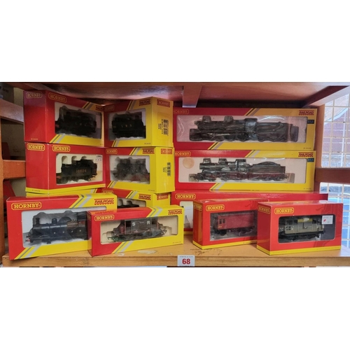 68 - Hornby 00 Gauge: four Great Western locomotives, comprising: Olton Hall No.5972; Adderley Hall ... 