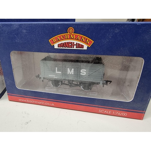 69 - Bachmann: two locomotives, comprising LMS No.3709 and GWR No.3711; together with four freight w... 