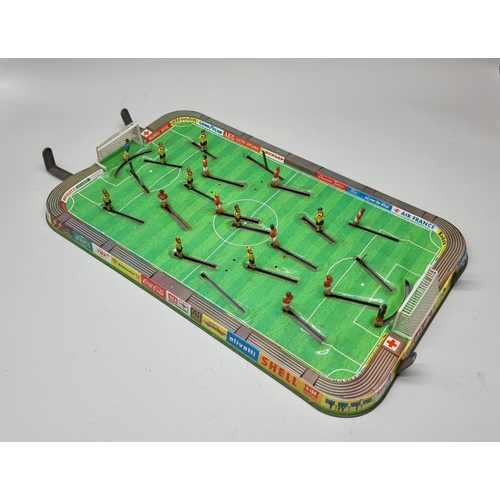 71 - A vintage tinplate tabletop football game by Technofix.