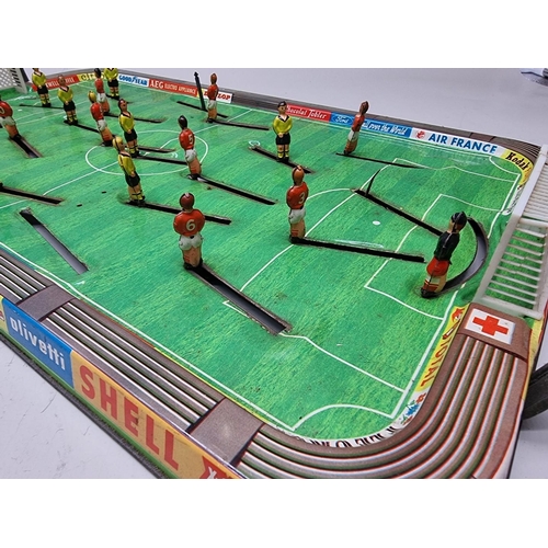 71 - A vintage tinplate tabletop football game by Technofix.