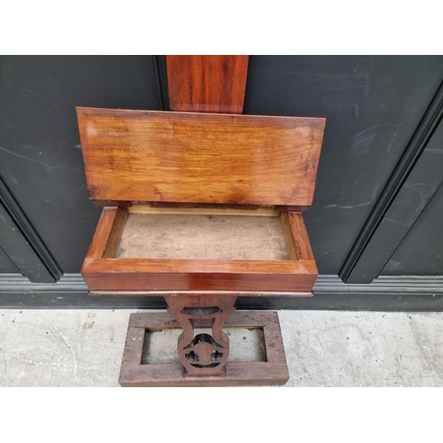 1030 - A Victorian mahogany hall stand, 69cm wide.