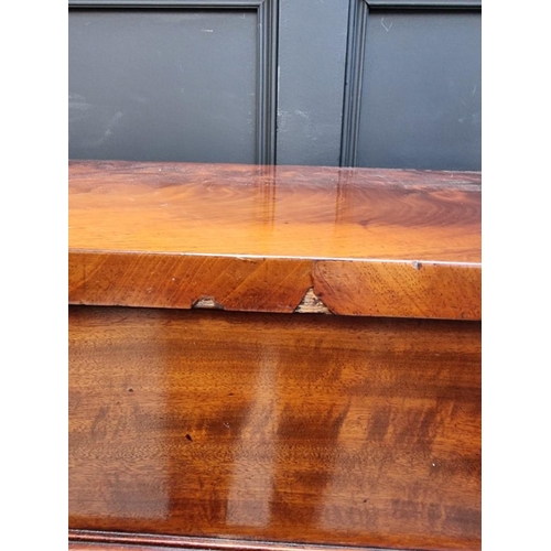 1067 - A Victorian mahogany chiffonier, 107cm wide, (lacking back panels).