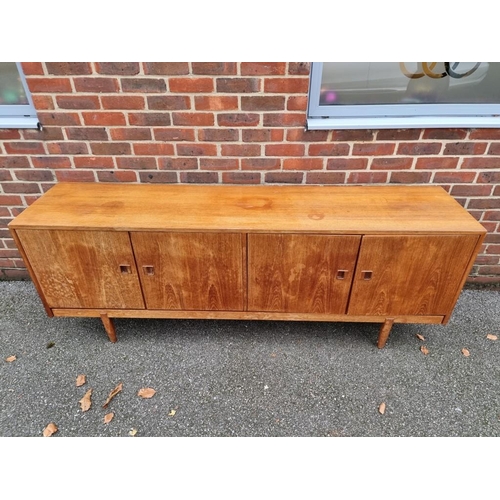 1084 - A mid-century Danish teak sideboard, 200cm wide, (s.d.).