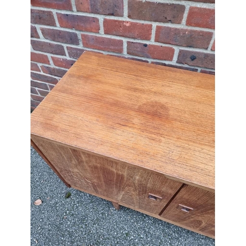 1084 - A mid-century Danish teak sideboard, 200cm wide, (s.d.).