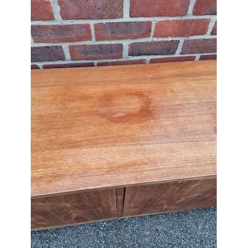 1084 - A mid-century Danish teak sideboard, 200cm wide, (s.d.).