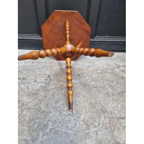 1118 - A rare 19th century New Zealand indigenous specimen wood parquetry octagonal tripod table, circa 187... 