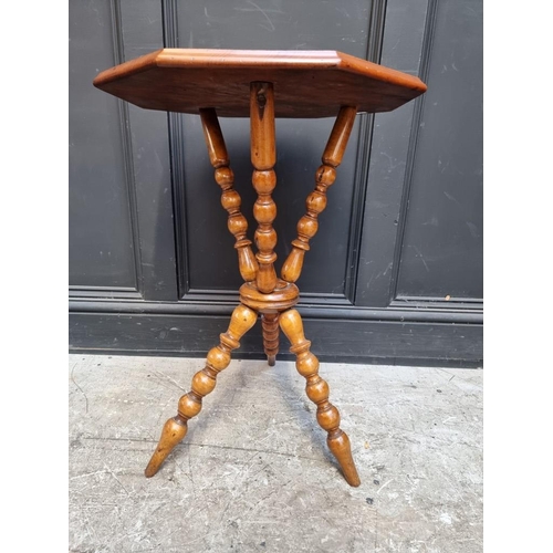 1118 - A rare 19th century New Zealand indigenous specimen wood parquetry octagonal tripod table, circa 187... 