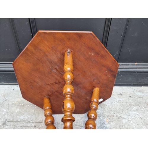 1118 - A rare 19th century New Zealand indigenous specimen wood parquetry octagonal tripod table, circa 187... 