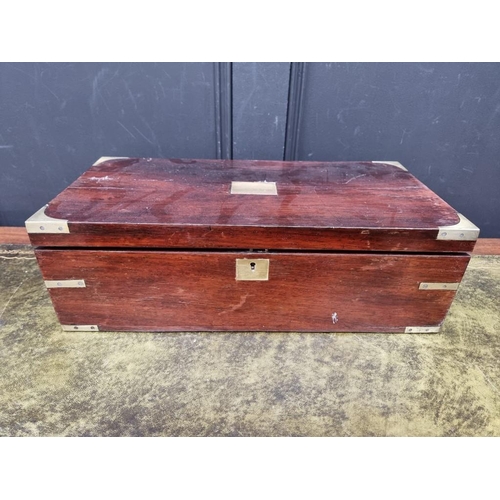 1223 - A group of four antique mahogany boxes and caddies, largest 51cm wide. 