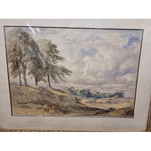 1258 - George Arthur Fripp, 'Hampstead Heath', inscribed on label verso, watercolour, 34 x 49cm; together w... 