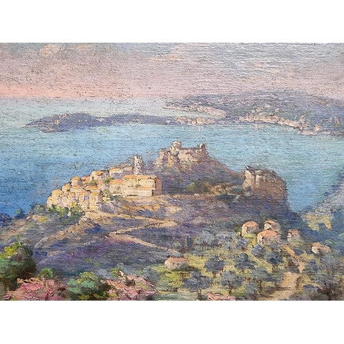 1293 - Adolphe Milcent, 'The Bay of Naples', signed, oil on canvas, 26 x 45cm.