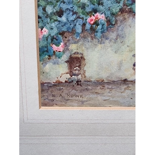 1330 - Ernest Arthur Rowe, 'Garden scene with pillars and flowers, Capri, Italy', signed, labelled verso, w... 