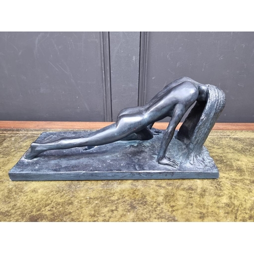 1346 - Jean Pierre Renard, 'Arising', inscribed 'By Austin Productions', bronzed plaster, 43cm wide.... 